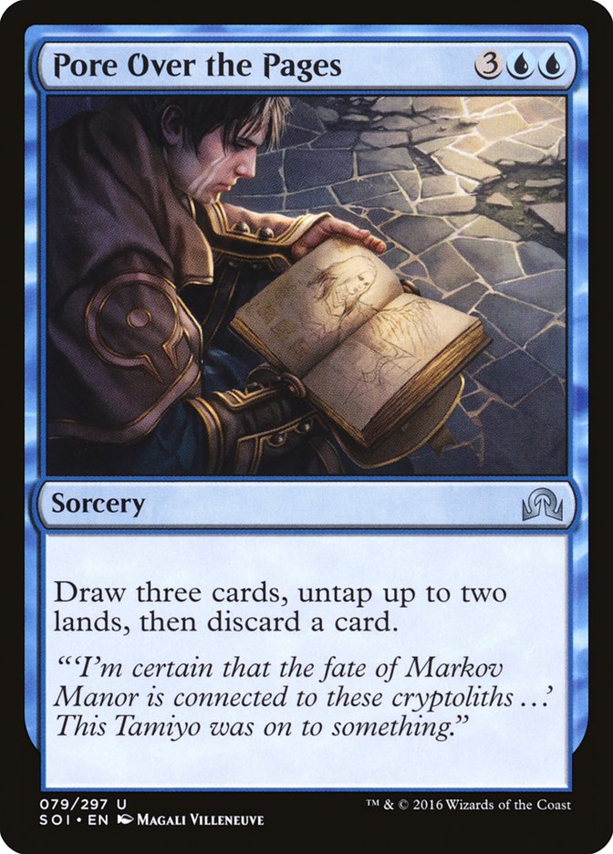 MTG Card Title: Pore Over the Pages SOI/79