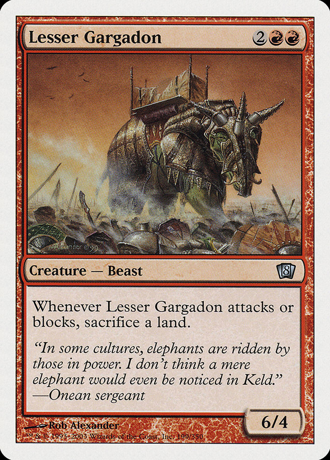 MTG Card Title: Lesser Gargadon 8ED/199
