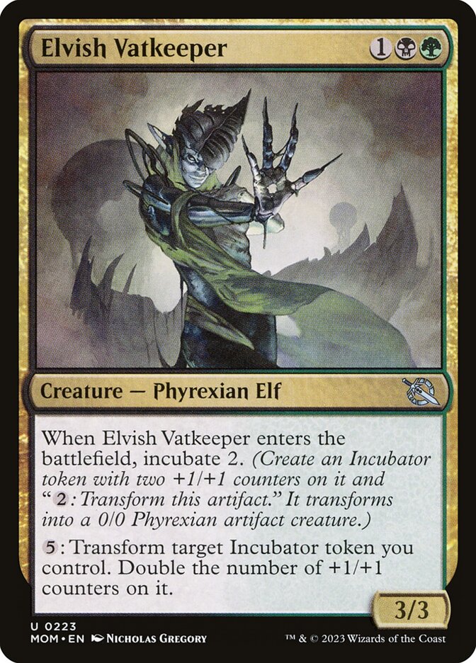 MTG Card Title: Elvish Vatkeeper MOM/223