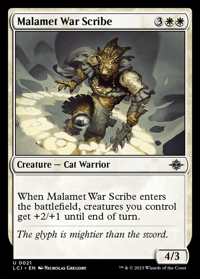MTG Card Title: Malamet War Scribe LCI/21