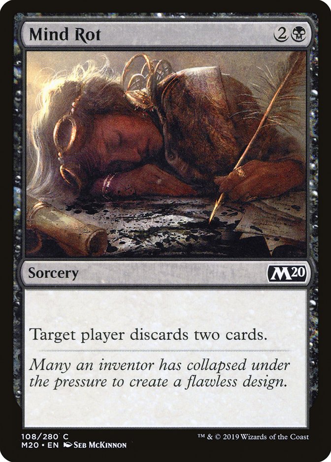 MTG Card Title: Mind Rot M20/108