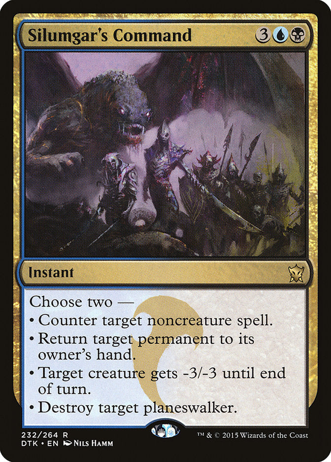 MTG Card Title: Silumgar's Command DTK/232
