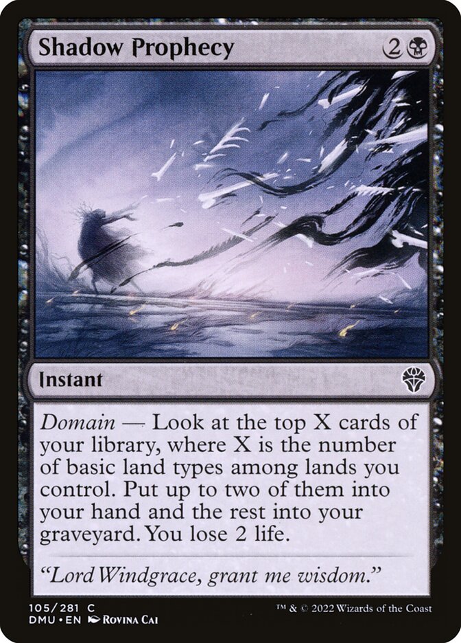 MTG Card Title: Shadow Prophecy DMU/105