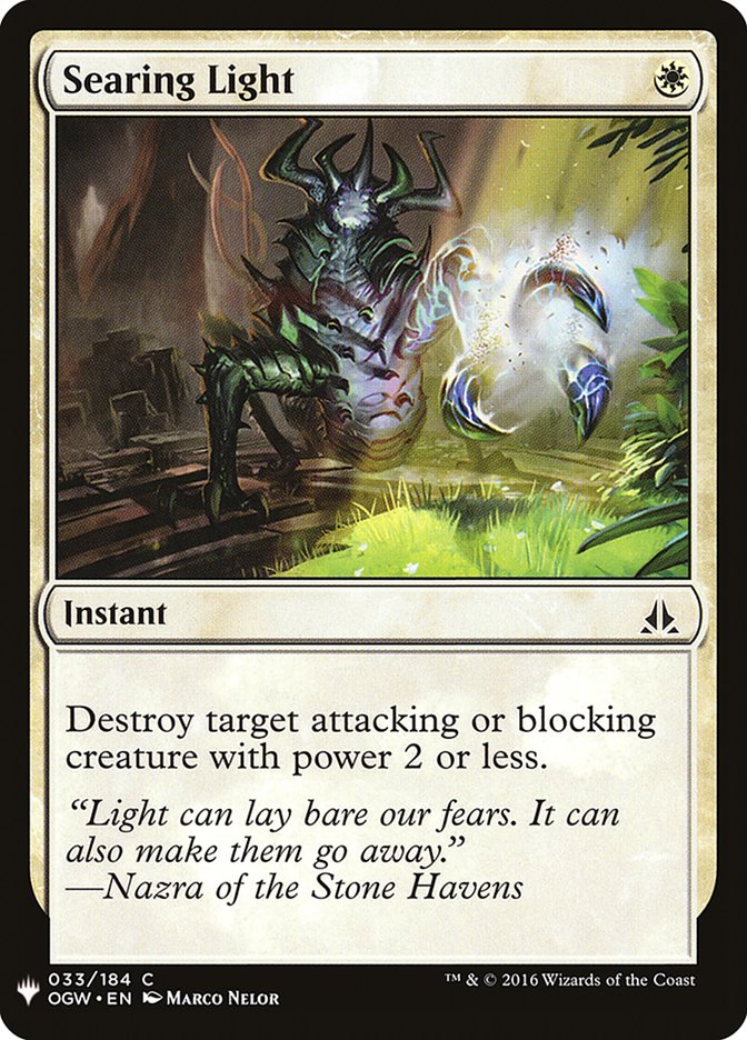 MTG Card Title: Searing Light PLST/OGW-33