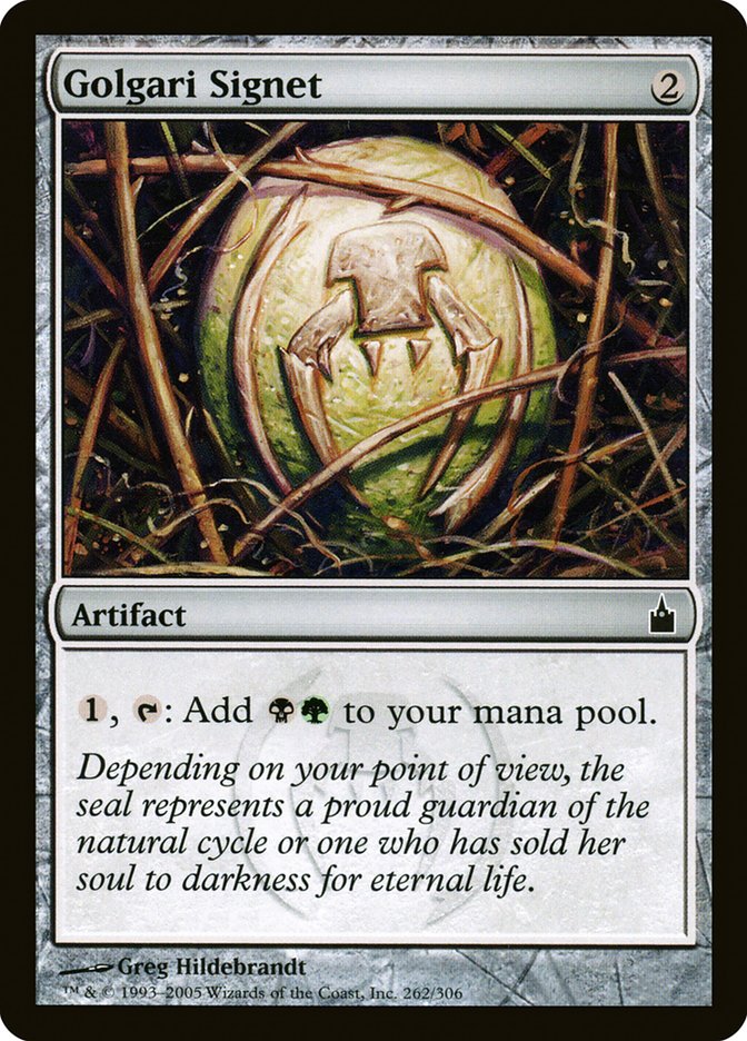MTG Card Title: Golgari Signet RAV/262