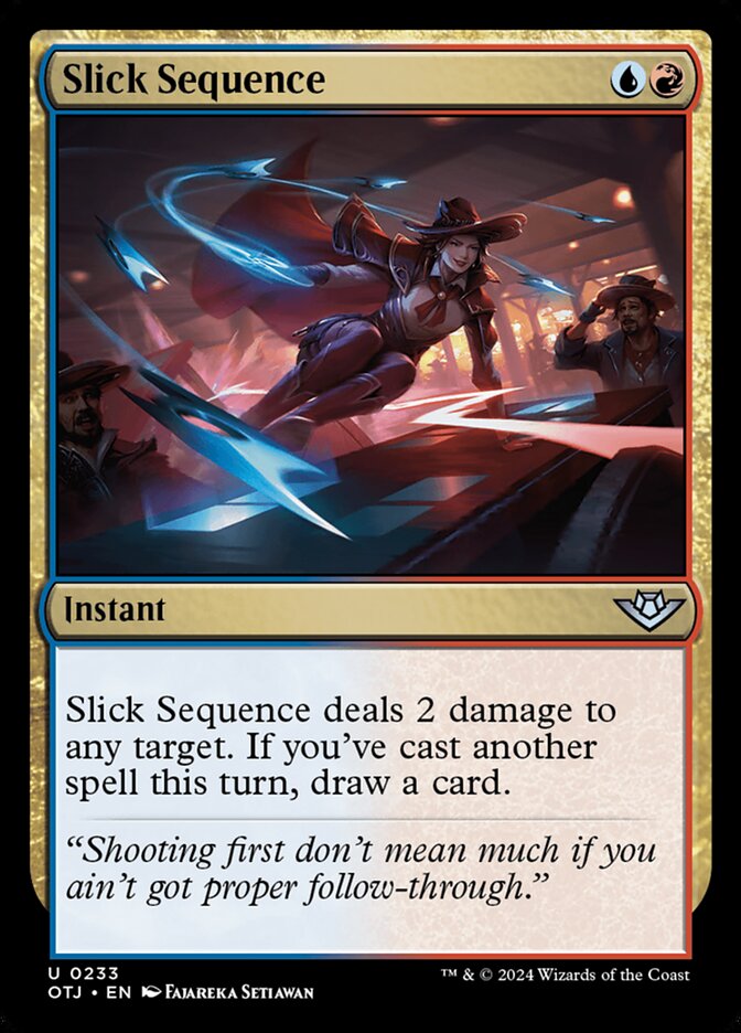 MTG Card Title: Slick Sequence OTJ/233