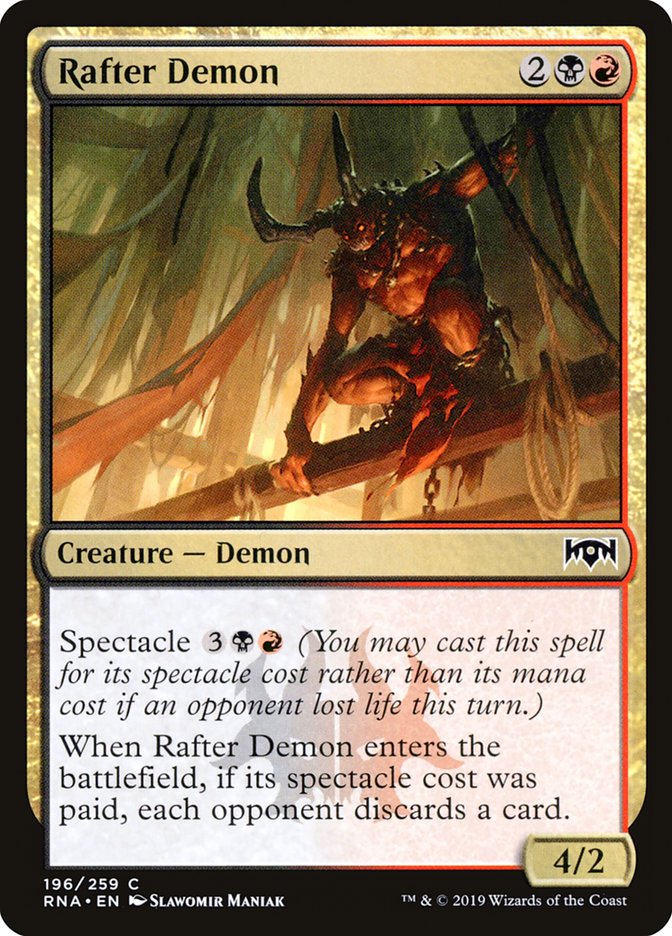 MTG Card Title: Rafter Demon RNA/196