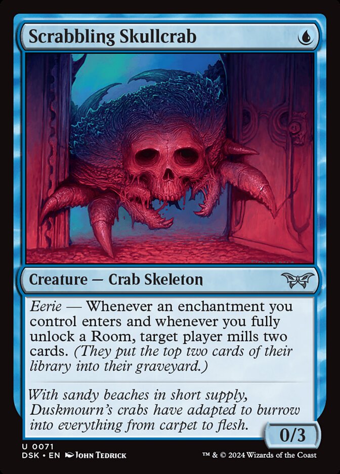 MTG Card Title: Scrabbling Skullcrab DSK/71