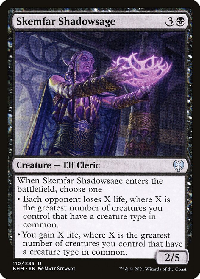 MTG Card Title: Skemfar Shadowsage KHM/110