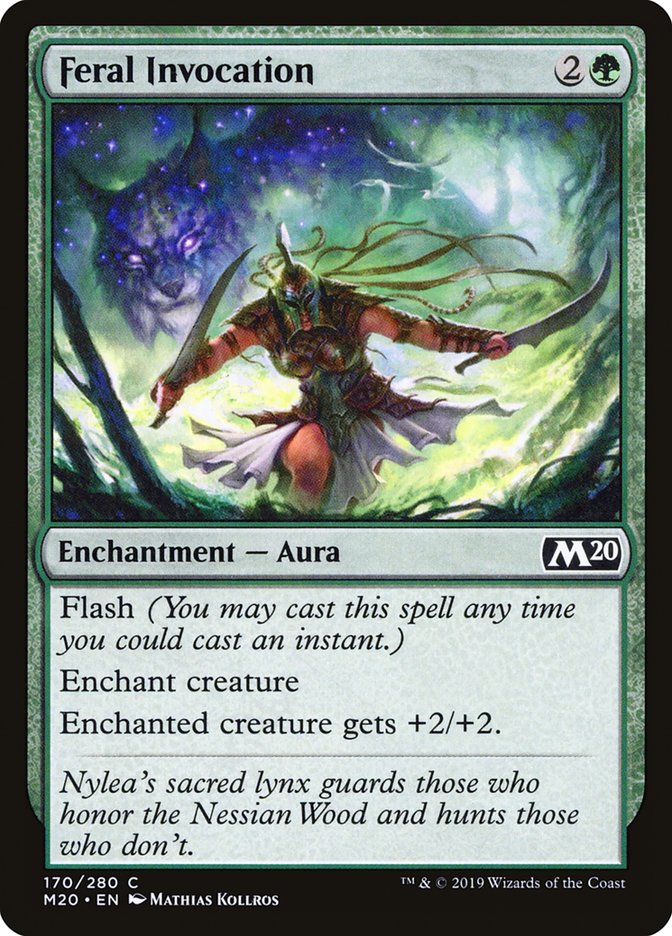 MTG Card Title: Feral Invocation M20/170