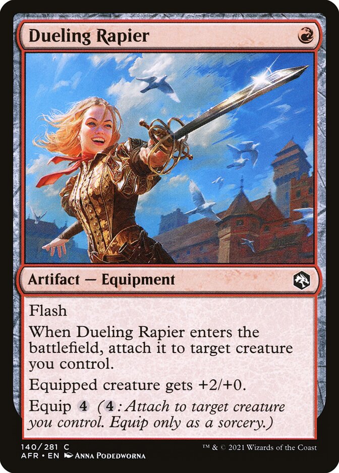 MTG Card Title: Dueling Rapier AFR/140