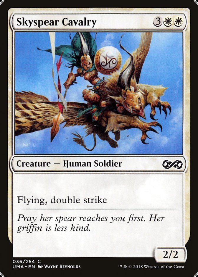 MTG Card Title: Skyspear Cavalry UMA/36