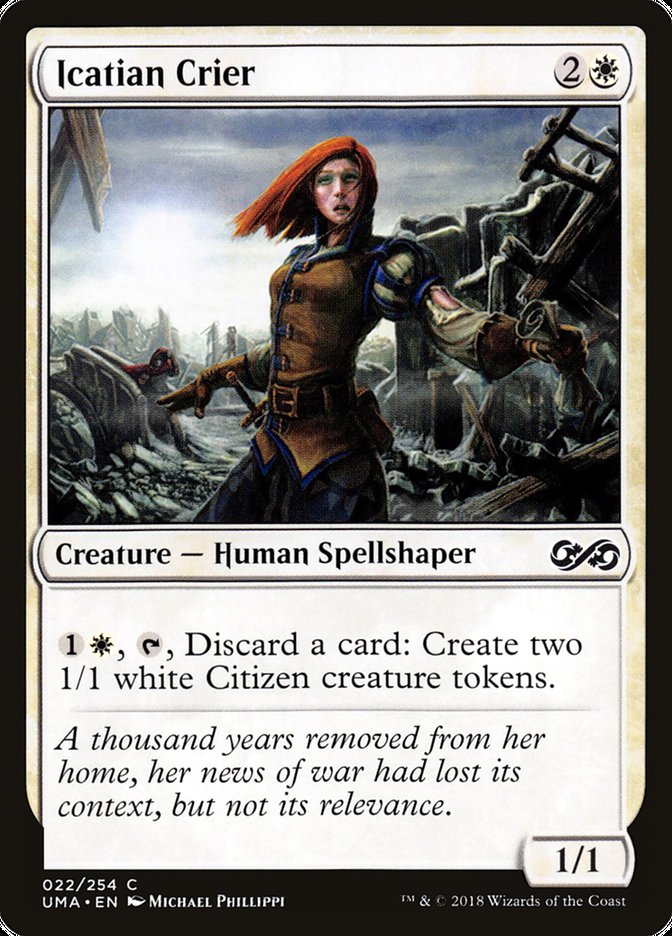 MTG Card Title: Icatian Crier UMA/22