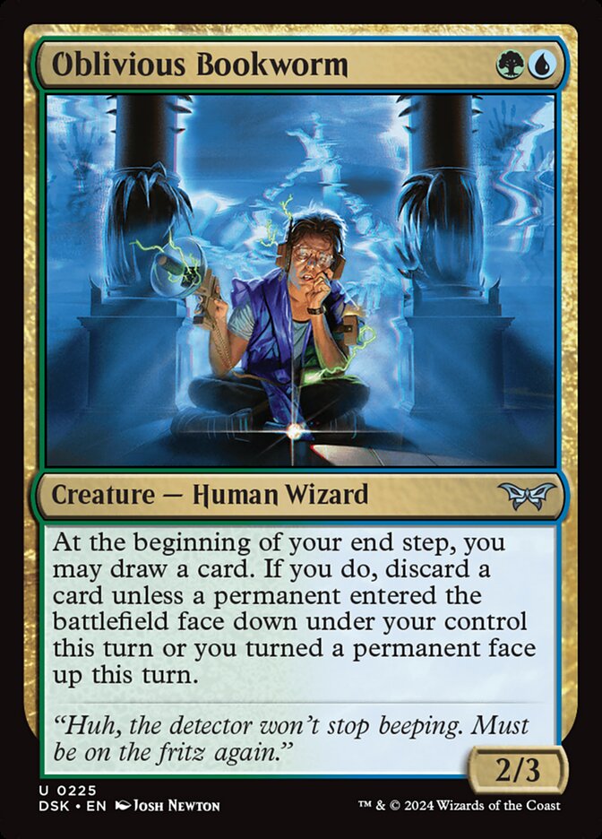 MTG Card Title: Oblivious Bookworm DSK/225