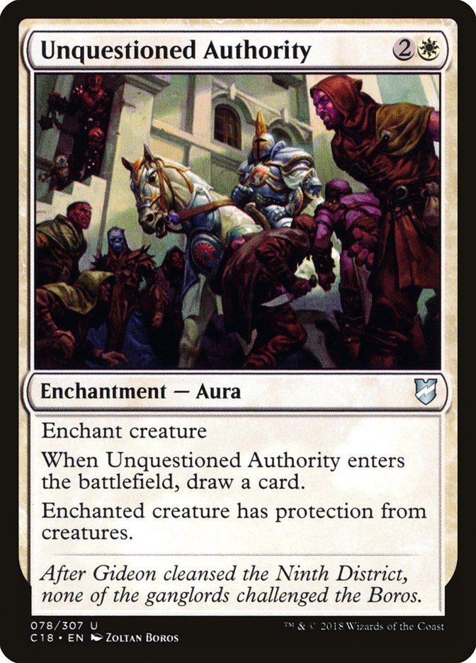 MTG Card Title: Unquestioned Authority C18/78