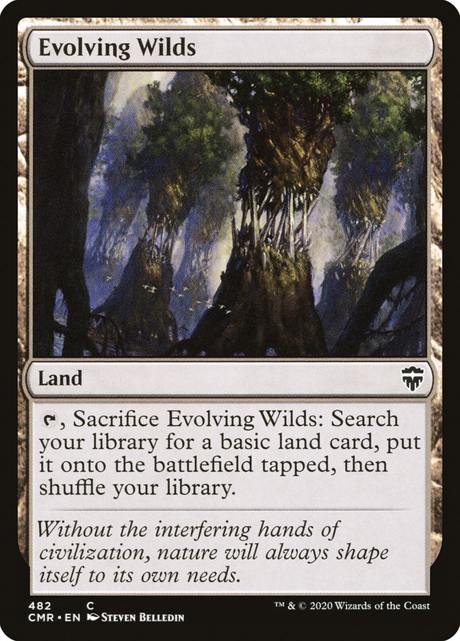 MTG Card Title: Evolving Wilds CMR/482