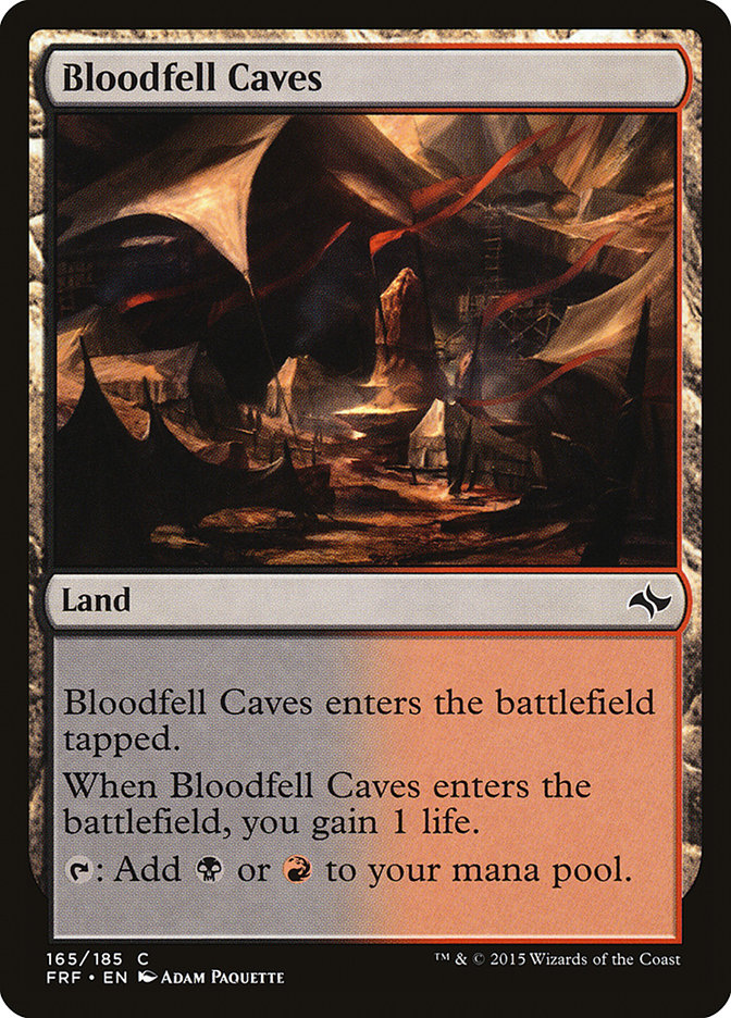 MTG Card Title: Bloodfell Caves FRF/165