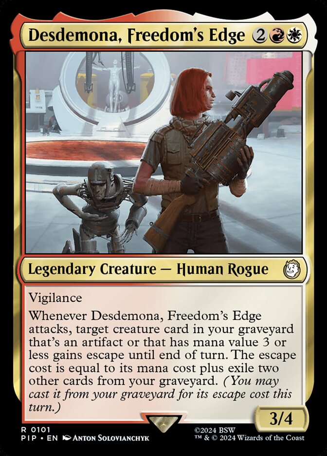 MTG Card Title: Desdemona, Freedom's Edge PIP/101