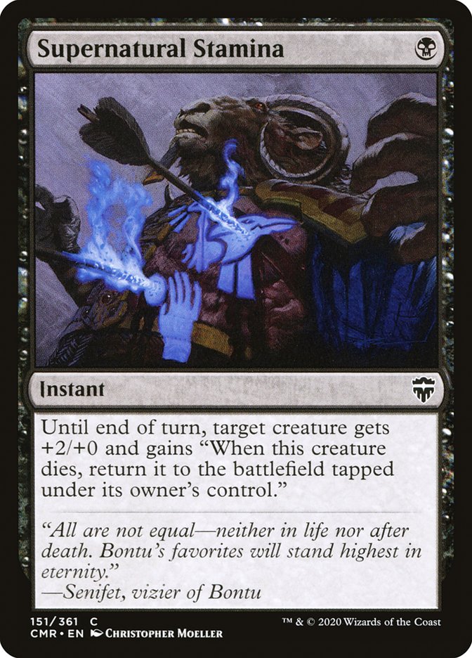 MTG Card Title: Supernatural Stamina CMR/151