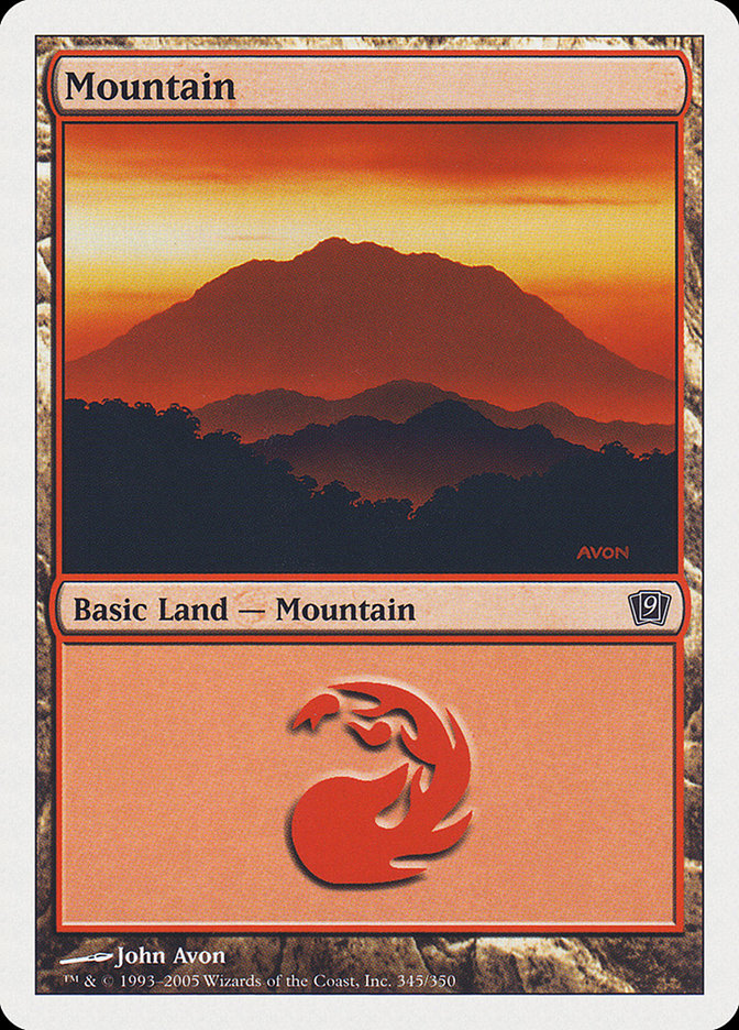 MTG Card Title: Mountain 9ED/345