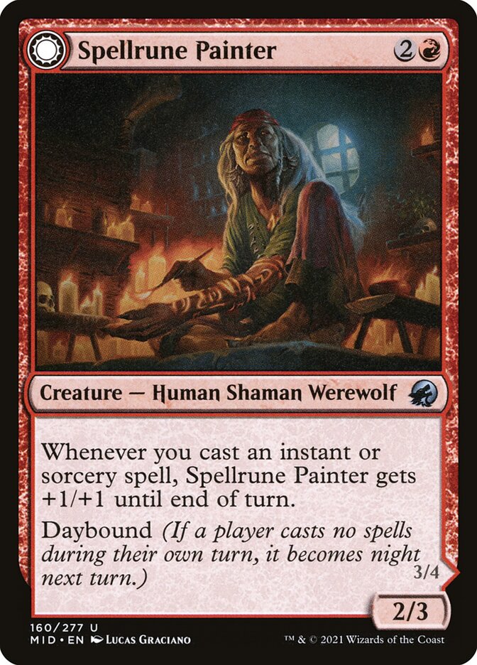 MTG Card Title: Spellrune Painter // Spellrune Howler MID/160