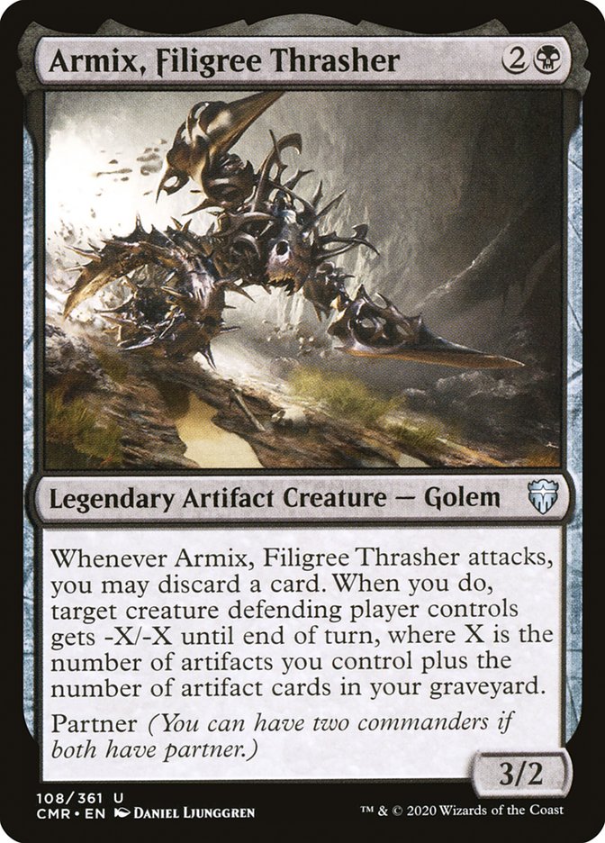 MTG Card Title: Armix, Filigree Thrasher CMR/108