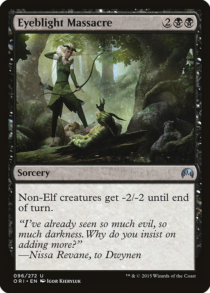 MTG Card Title: Eyeblight Massacre ORI/96