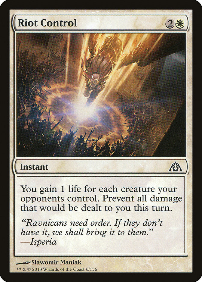 MTG Card Title: Riot Control DGM/6