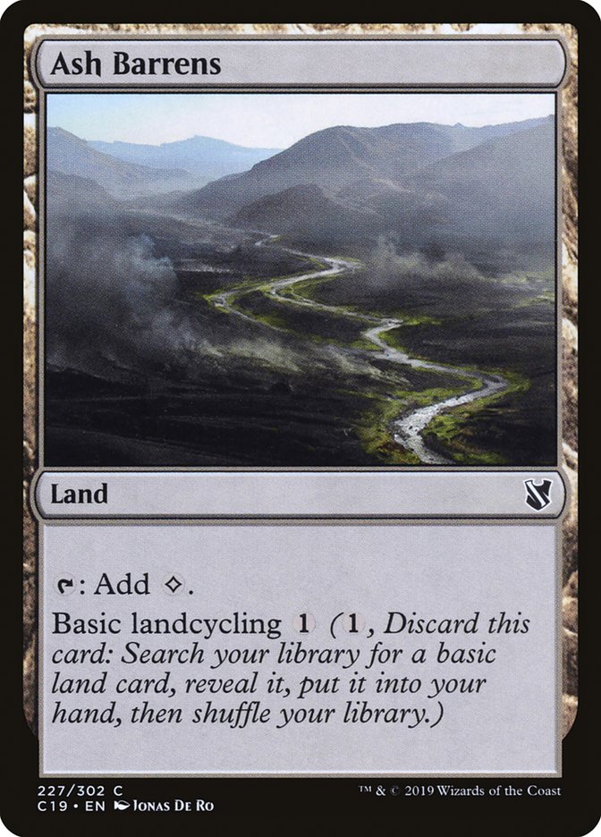 MTG Card Title: Ash Barrens C19/227