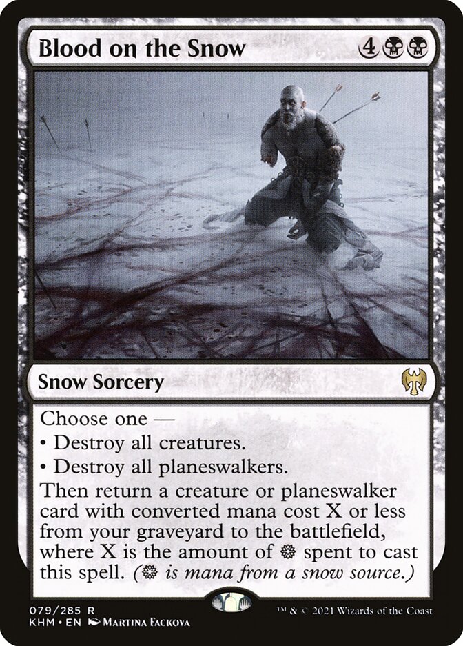 MTG Card Title: Blood on the Snow KHM/79