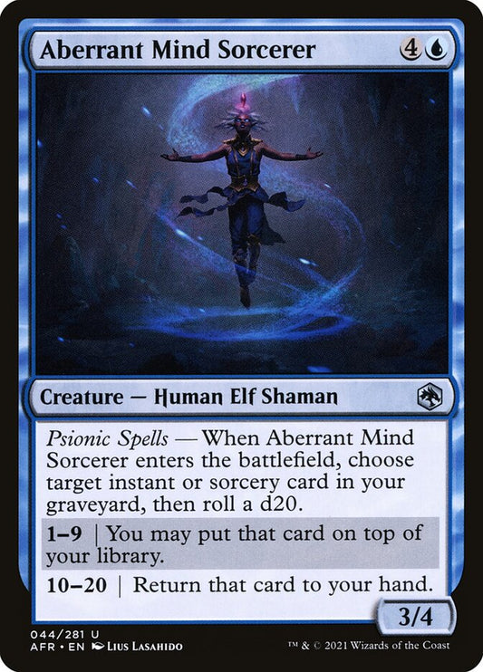 MTG Card Title: Aberrant Mind Sorcerer AFR/44