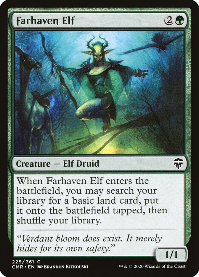 MTG Card Title: Farhaven Elf CMR/225