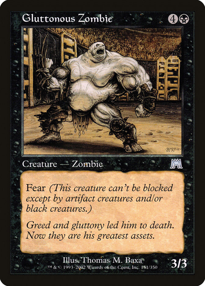 MTG Card Title: Gluttonous Zombie ONS/151