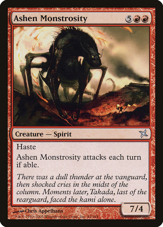 MTG Card Title: Ashen Monstrosity BOK/93
