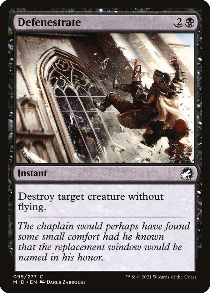 MTG Card Title: Defenestrate MID/95