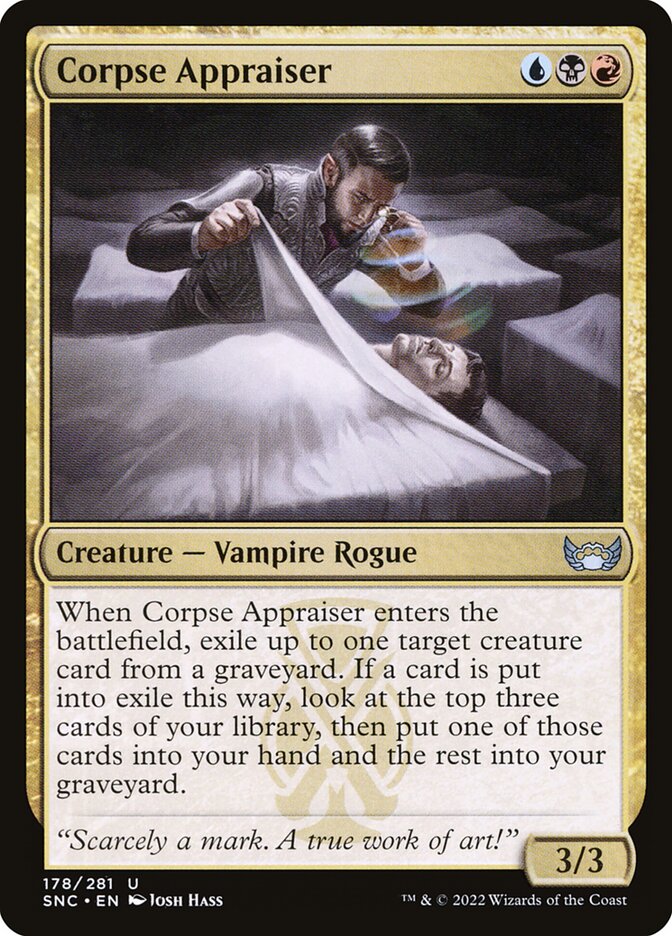 MTG Card Title: Corpse Appraiser SNC/178