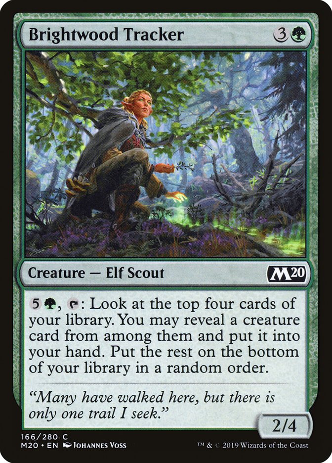 MTG Card Title: Brightwood Tracker M20/166