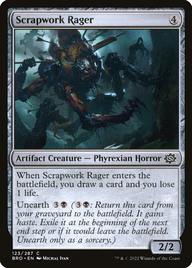 MTG Card Title: Scrapwork Rager BRO/123