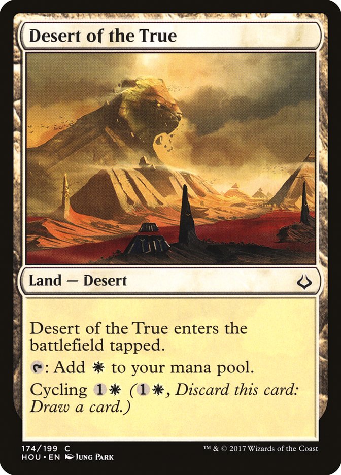 MTG Card Title: Desert of the True HOU/174