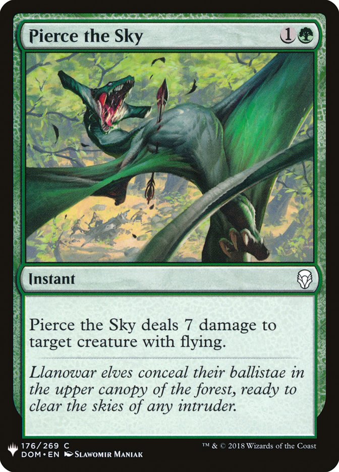 MTG Card Title: Pierce the Sky PLST/DOM-176