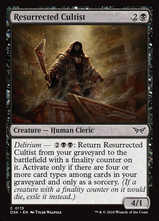 MTG Card Title: Resurrected Cultist DSK/115