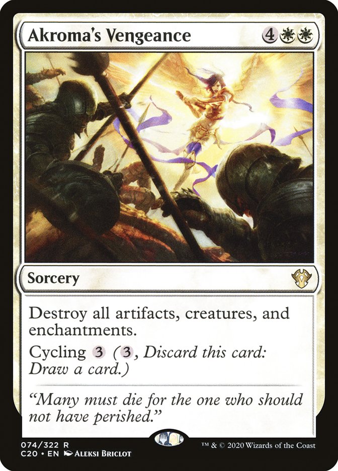MTG Card Title: Akroma's Vengeance C20/74