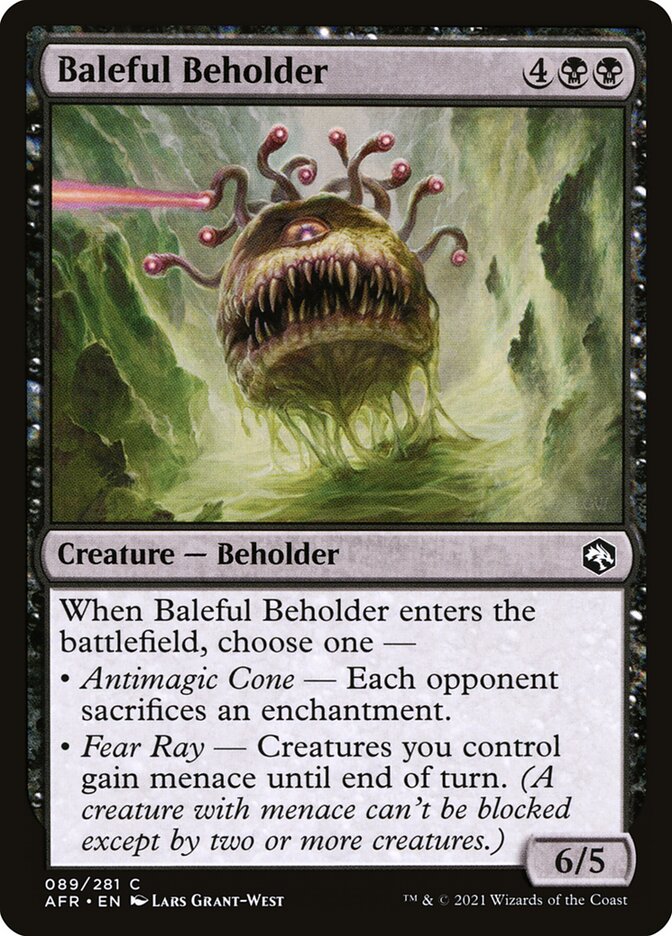 MTG Card Title: Baleful Beholder AFR/89