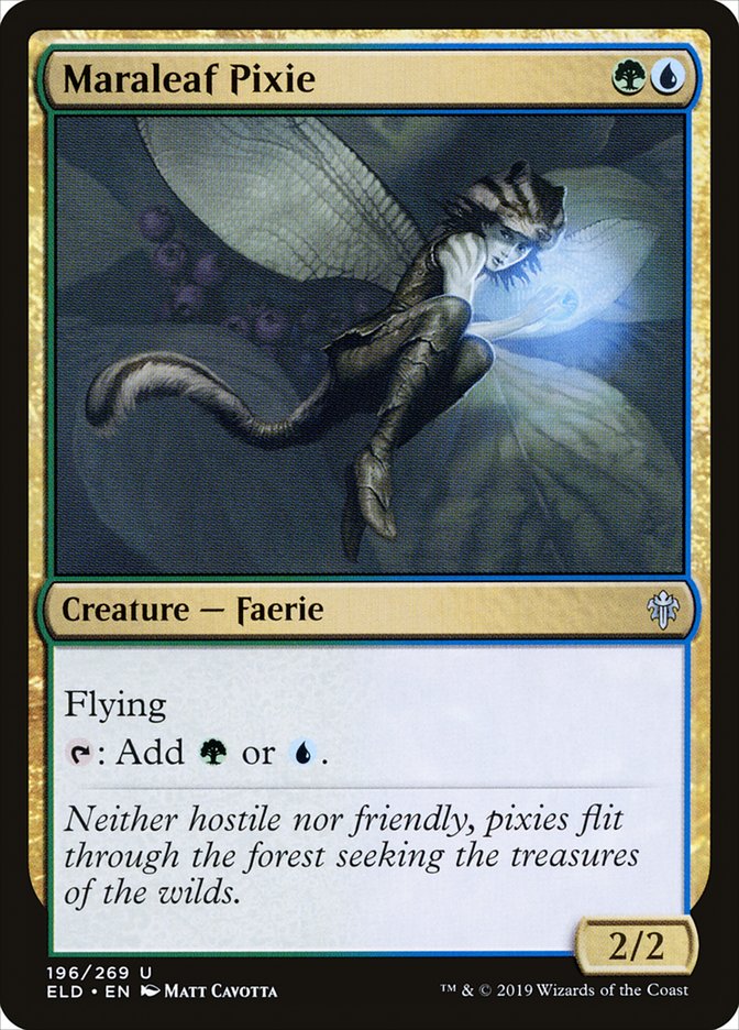 MTG Card Title: Maraleaf Pixie ELD/196