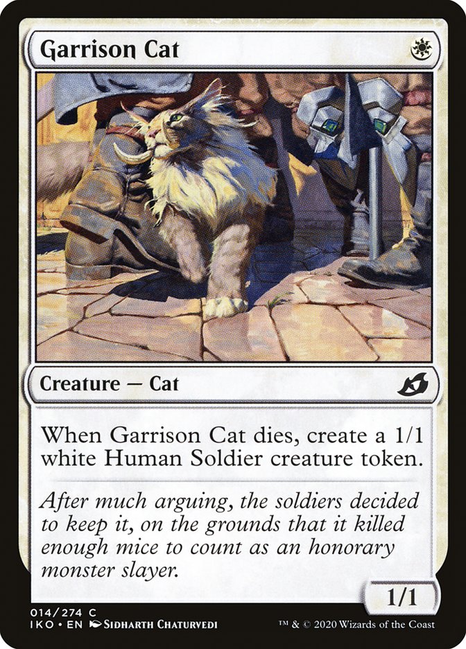 MTG Card Title: Garrison Cat IKO/14