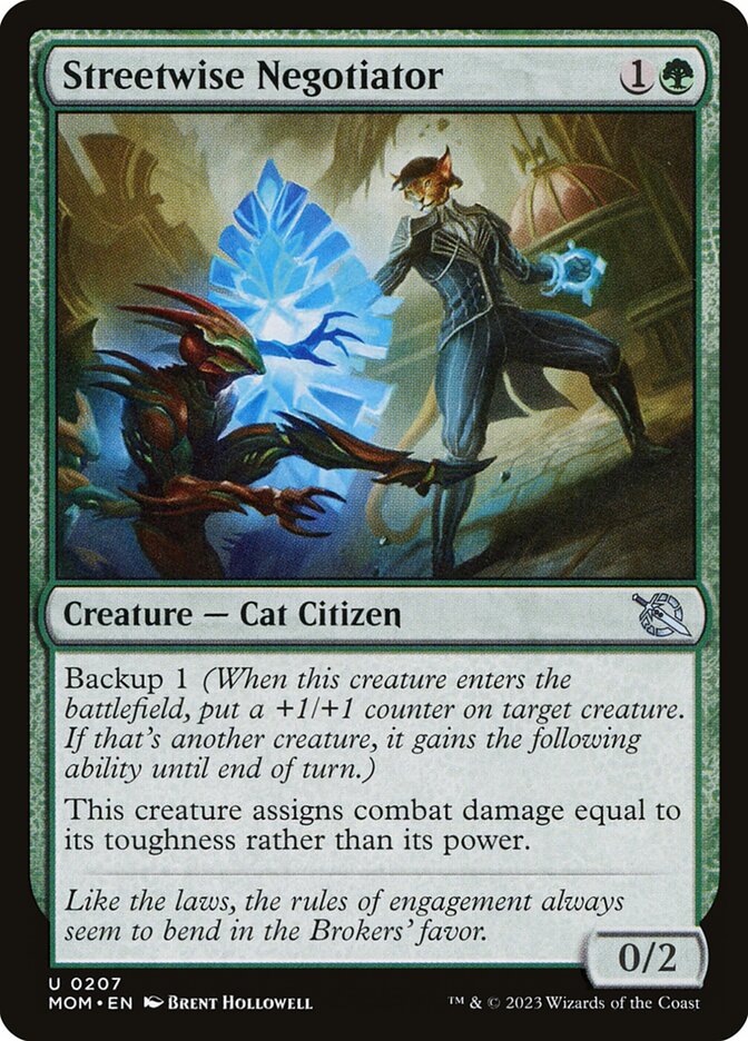 MTG Card Title: Streetwise Negotiator MOM/207