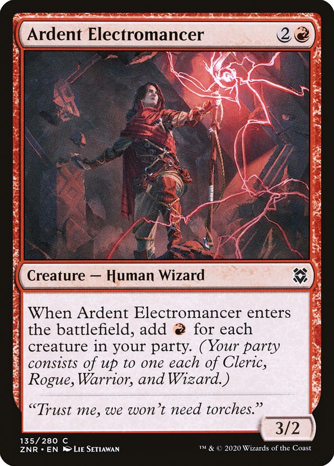 MTG Card Title: Ardent Electromancer ZNR/135
