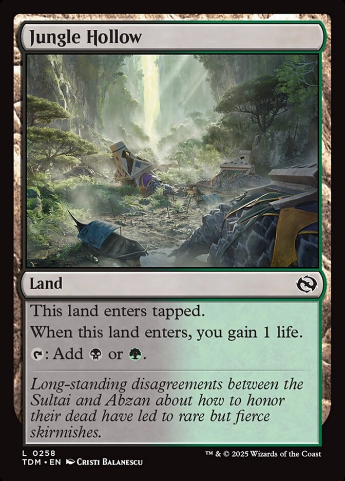 MTG Card Title: Jungle Hollow TDM/258