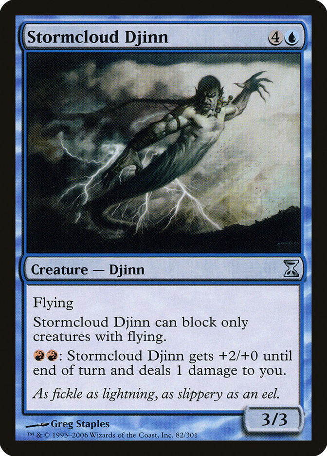 MTG Card Title: Stormcloud Djinn TSP/82