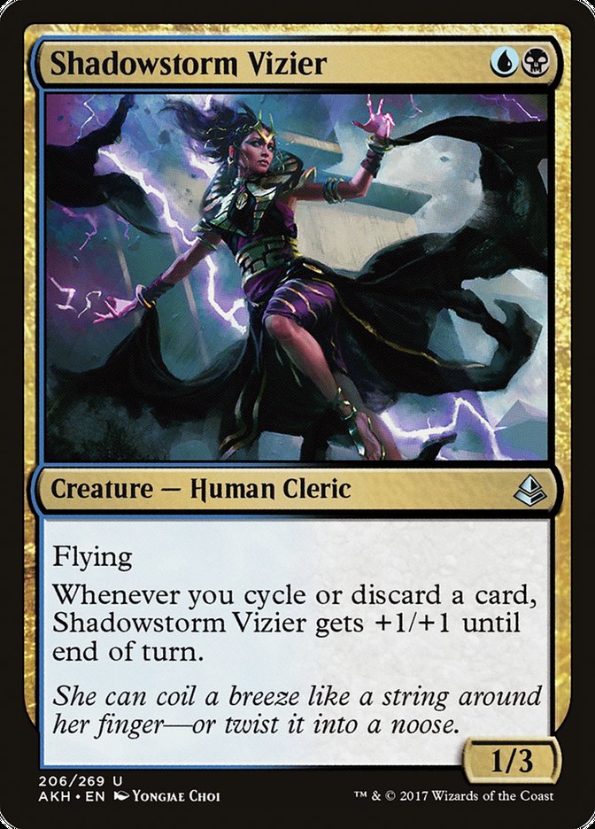 MTG Card Title: Shadowstorm Vizier AKH/206